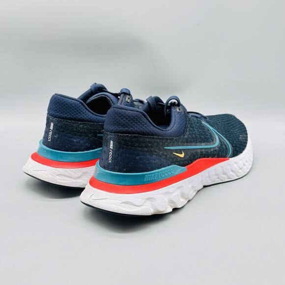 Nike Shoes Mens 12 Blue React Infinity Run Flyknit 3 Runners Running Sneakers - Picture 9 of 13